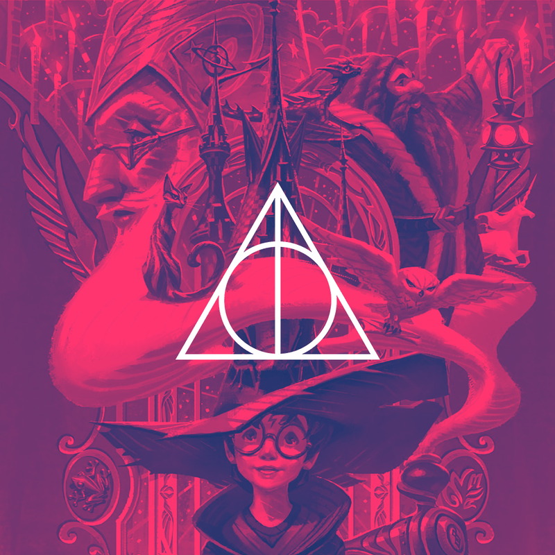 Harry Potter Book Series Stylized Cover Art